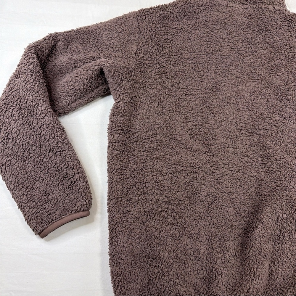 Patagonia Sherpa Fleece Hoodie Pullover Mens Small Brown 1/2 Zip - Picture 13 of 14